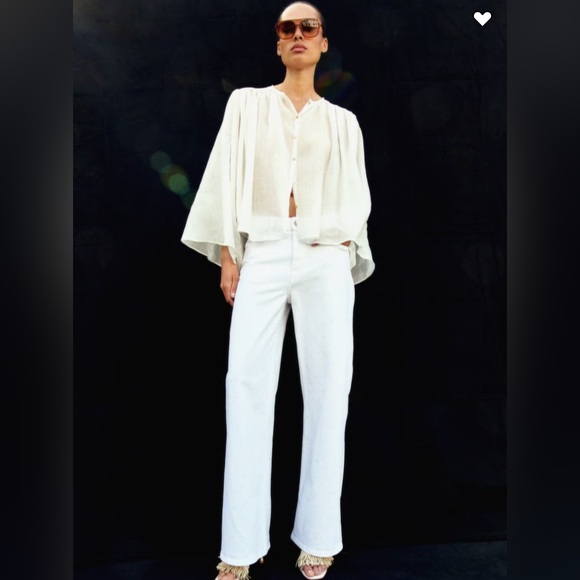 White Women's straight leg, high waist jeans sz 6. High waist . Eur 38 - Picture 3 of 6